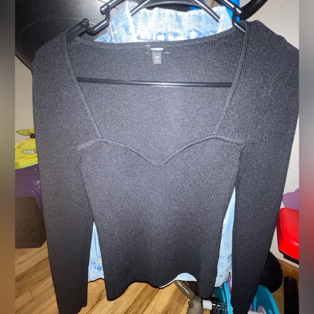 Feminine Black Blouse - Express